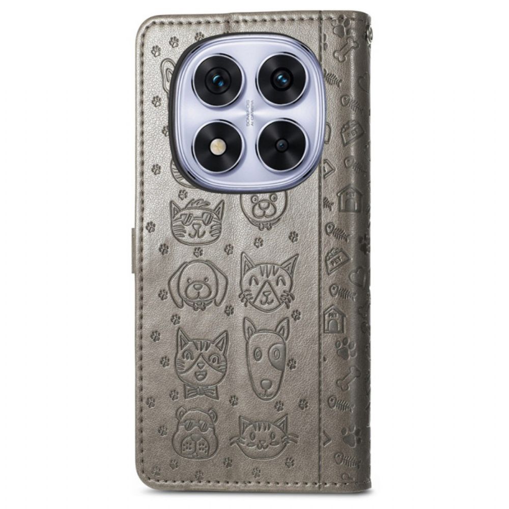 Leren Hoesje Xiaomi Redmi Note 15 Pro Plus 5g Geanimeerde Dieren