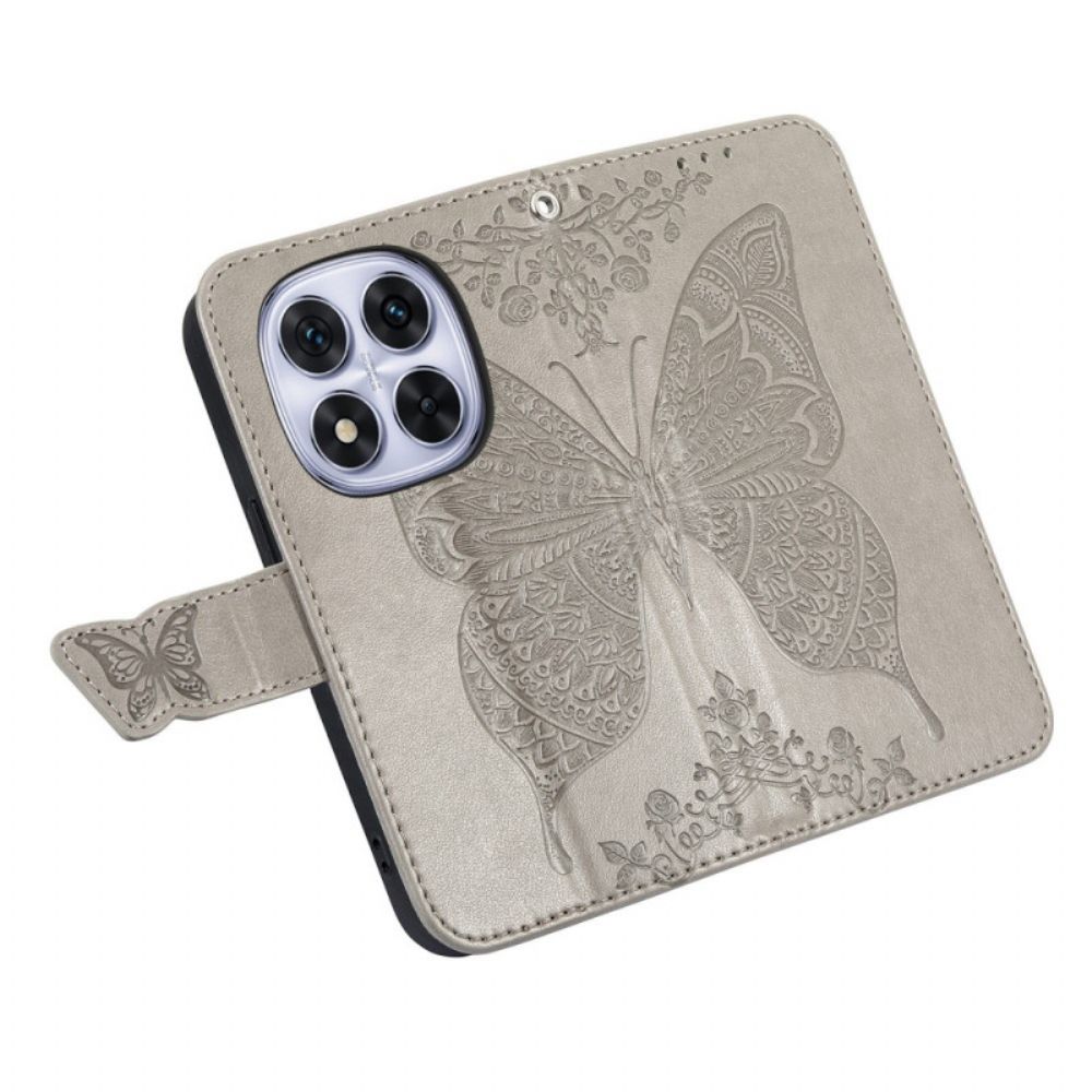Leren Hoesje Xiaomi Redmi Note 15 Pro Plus 5g Grafisch Vlinder Bescherming Hoesje