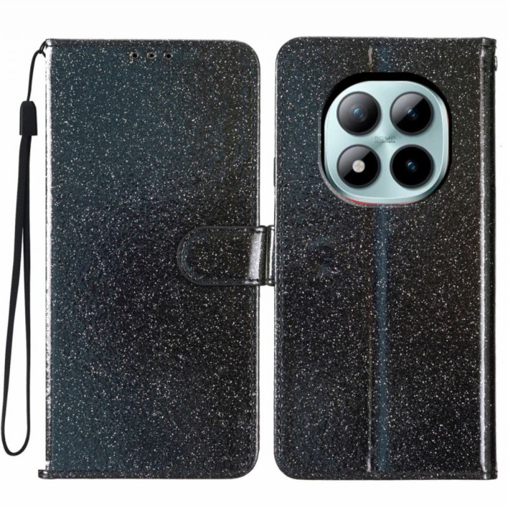 Leren Hoesje Xiaomi Redmi Note 15 Pro Plus 5g Pailletten Bescherming Hoesje