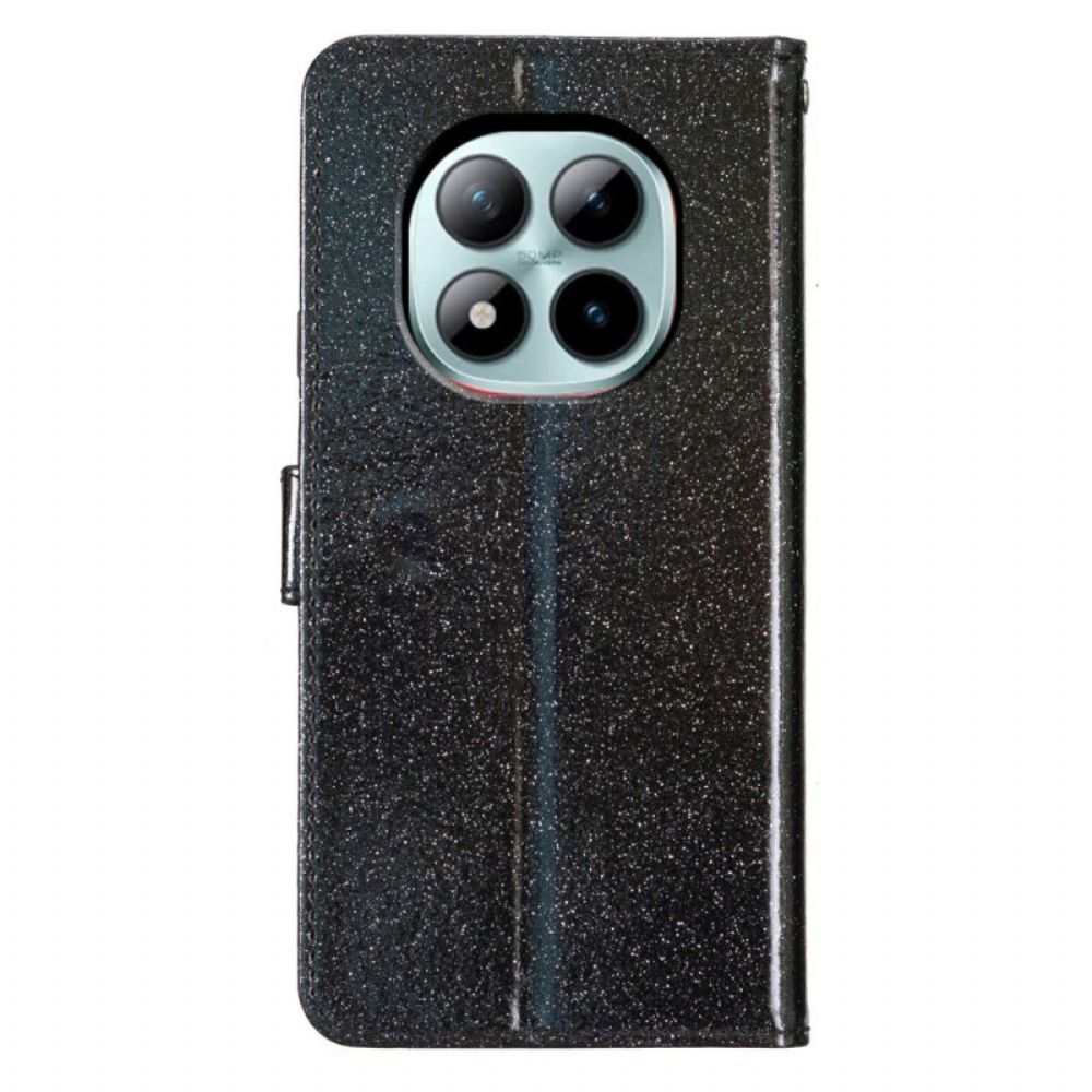 Leren Hoesje Xiaomi Redmi Note 15 Pro Plus 5g Pailletten Bescherming Hoesje