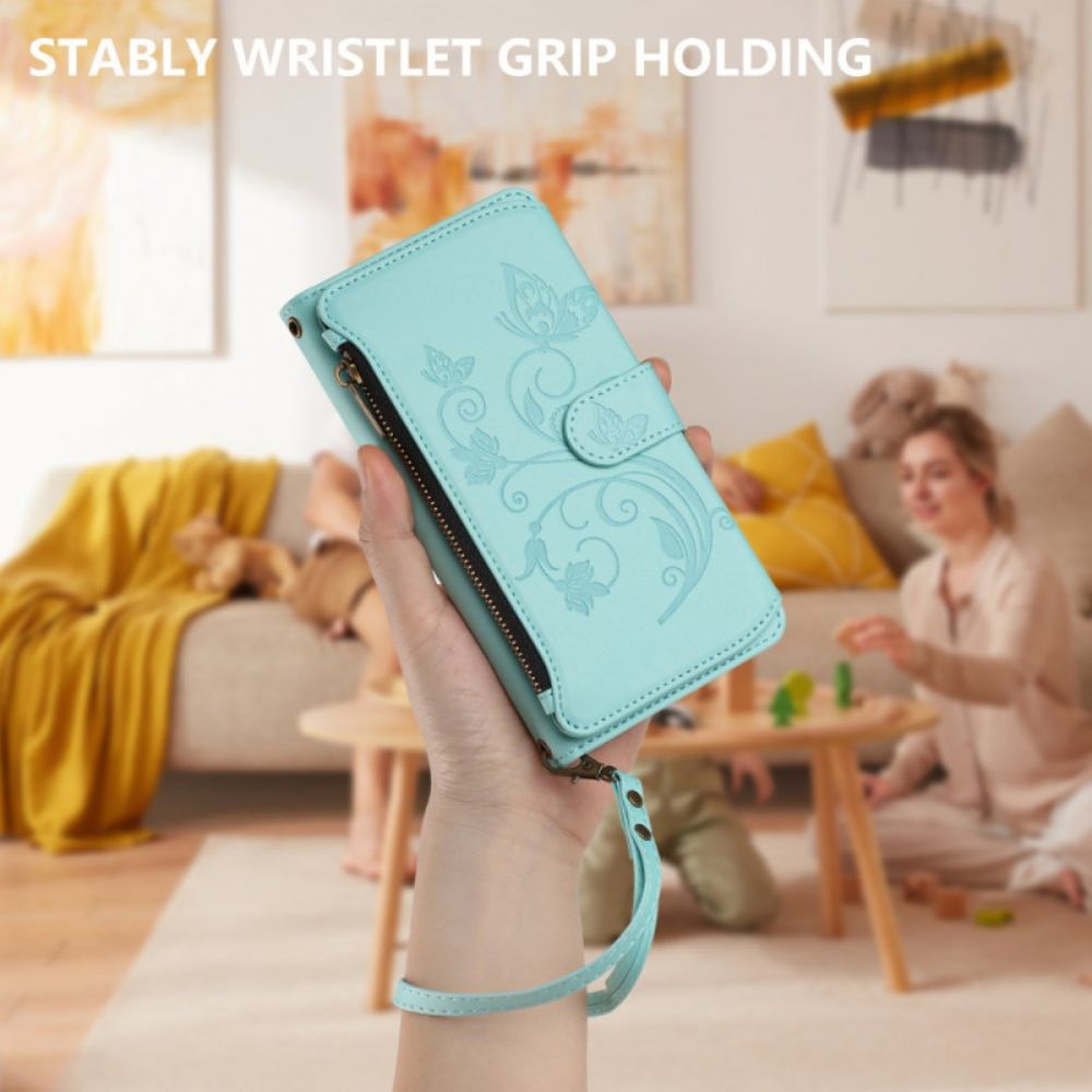 Leren Hoesje Xiaomi Redmi Note 15 Pro Plus 5g Portemonnee Met Bloemenprint Bescherming Hoesje