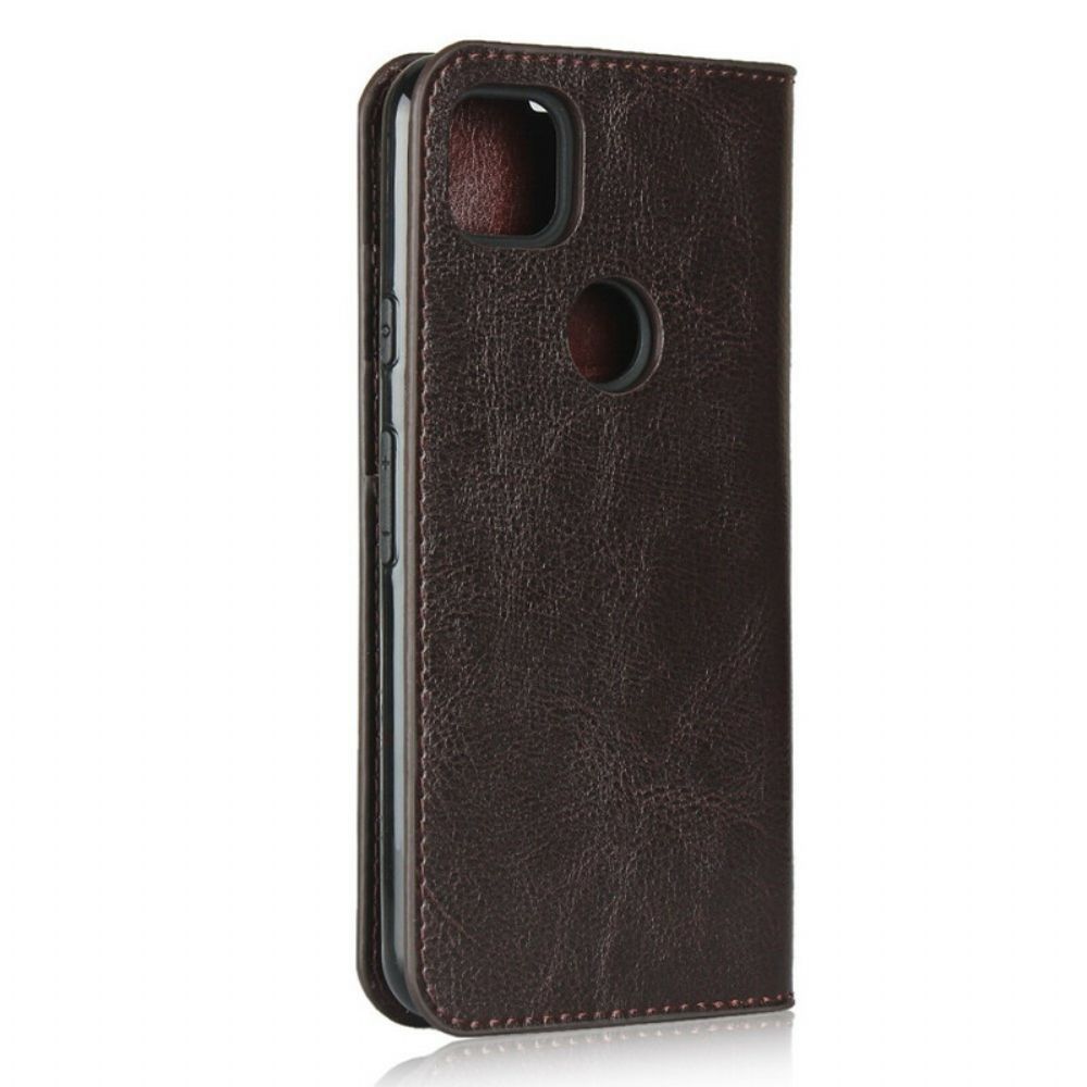 Bescherming Hoesje voor Google Pixel 4a Folio-hoesje Echt Leer