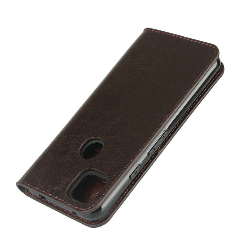 Bescherming Hoesje voor Google Pixel 4a Folio-hoesje Echt Leer