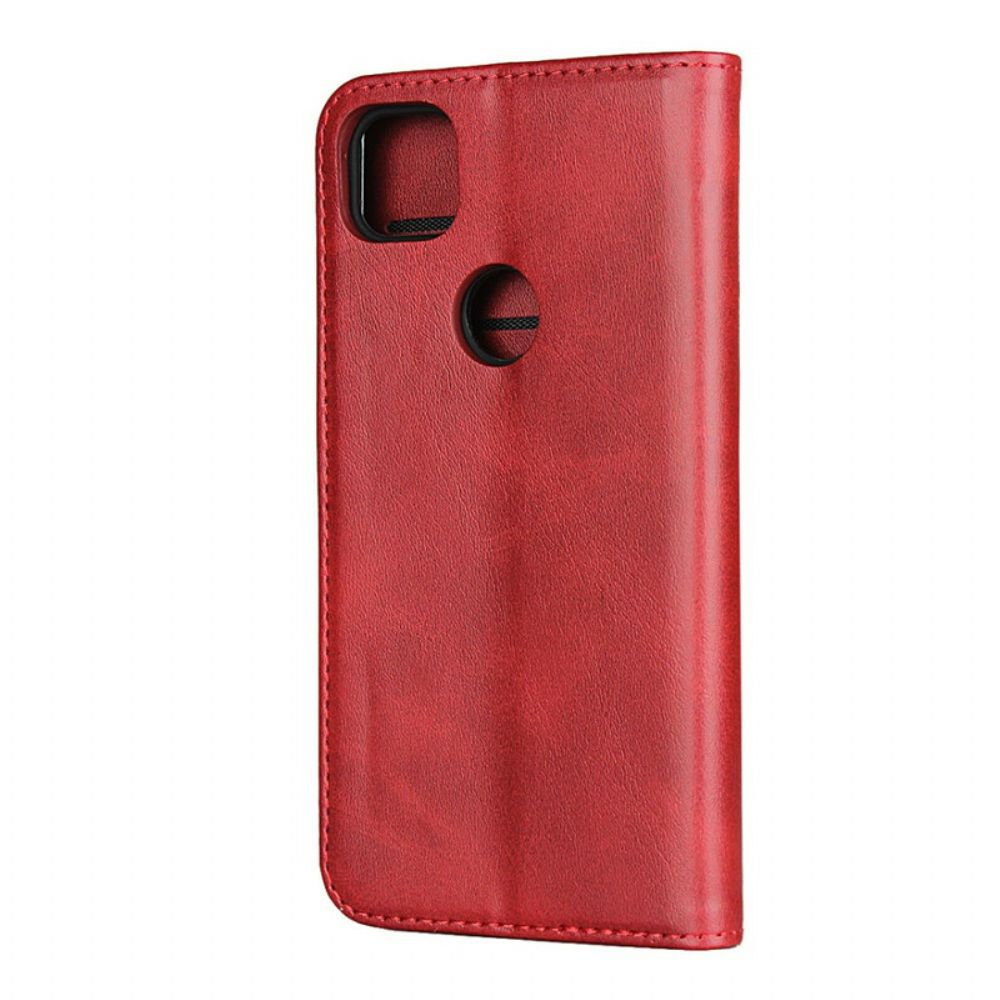 Bescherming Hoesje voor Google Pixel 4a Folio-hoesje Premium Kunstleer Stiksels