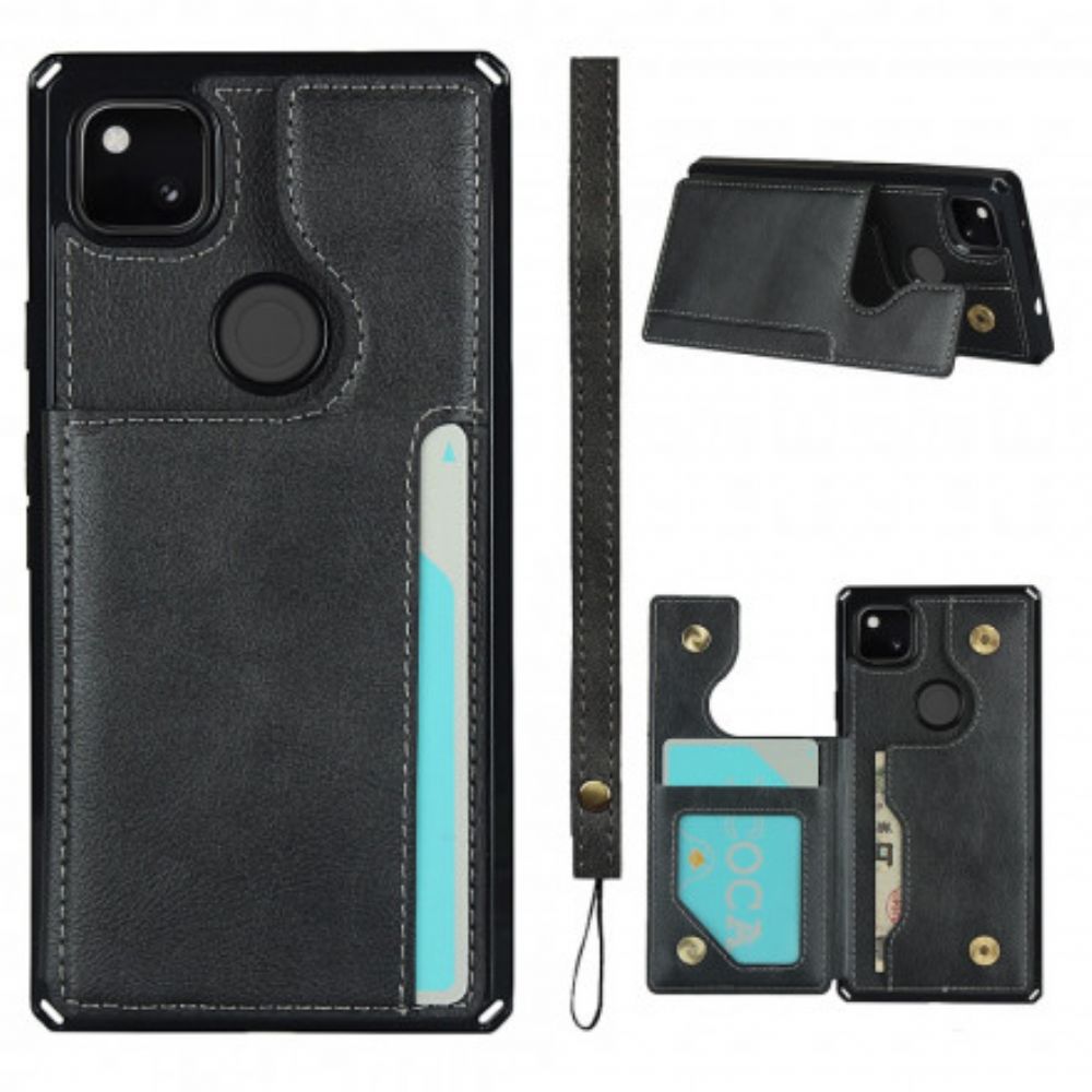 Hoesje voor Google Pixel 4a Kaarthouder En Lanyard