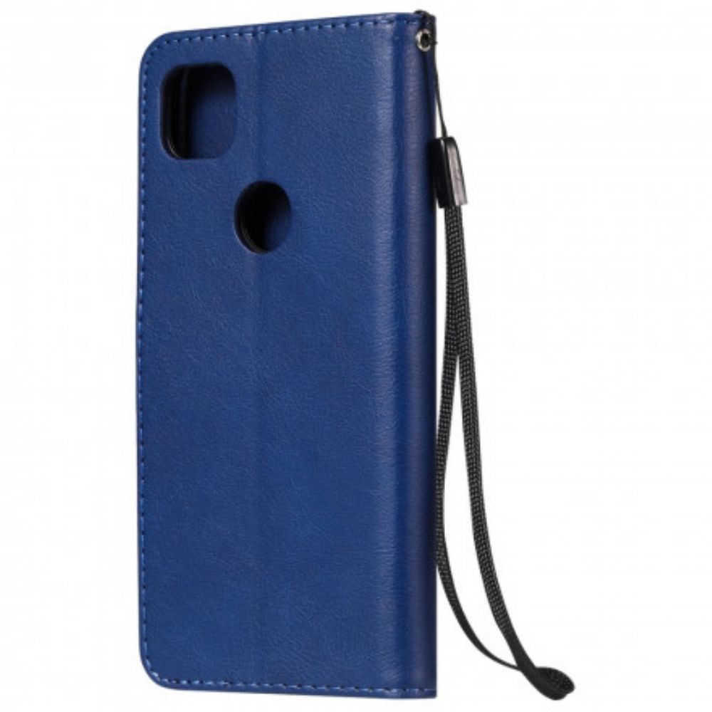 Leren Hoesje voor Google Pixel 4a Met Ketting Leren Bandeffect