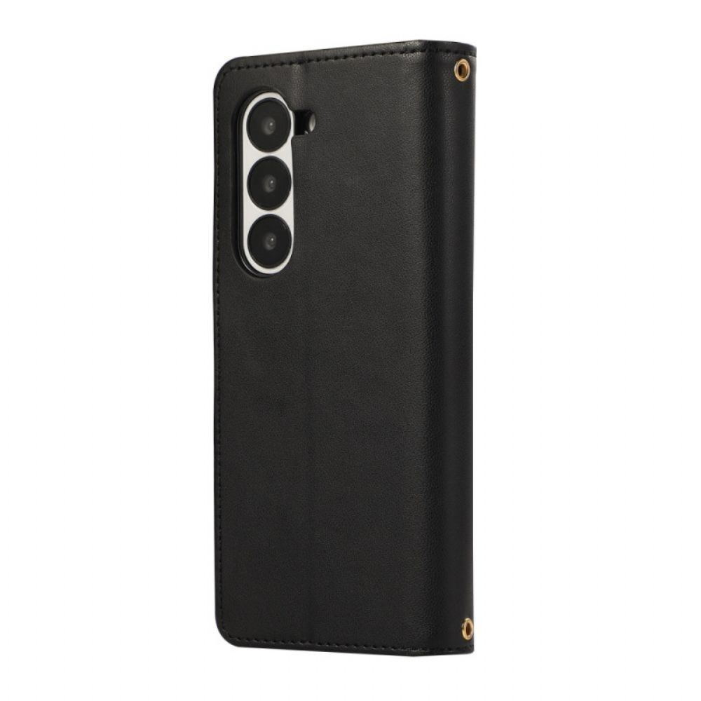 Bescherming Hoesje Samsung Galaxy Z Fold 7 Gewatteerd Met Riempje