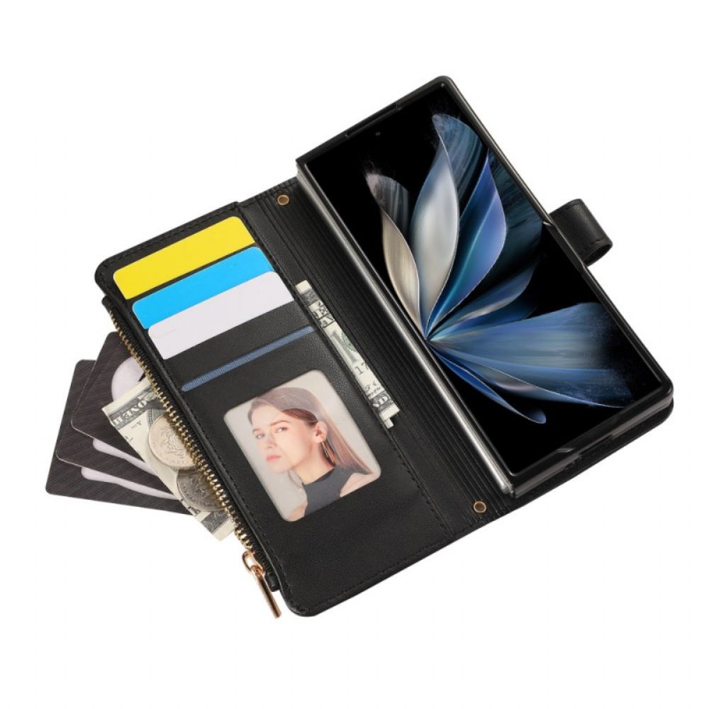 Bescherming Hoesje Samsung Galaxy Z Fold 7 Gewatteerd Met Riempje