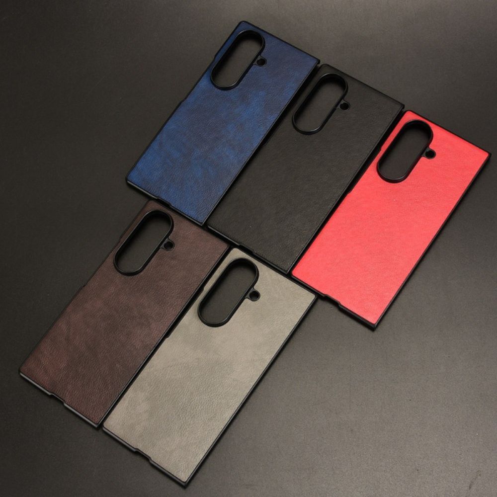 Case Hoesje Samsung Galaxy Z Fold 7 Telefoonhoesje Leerlook