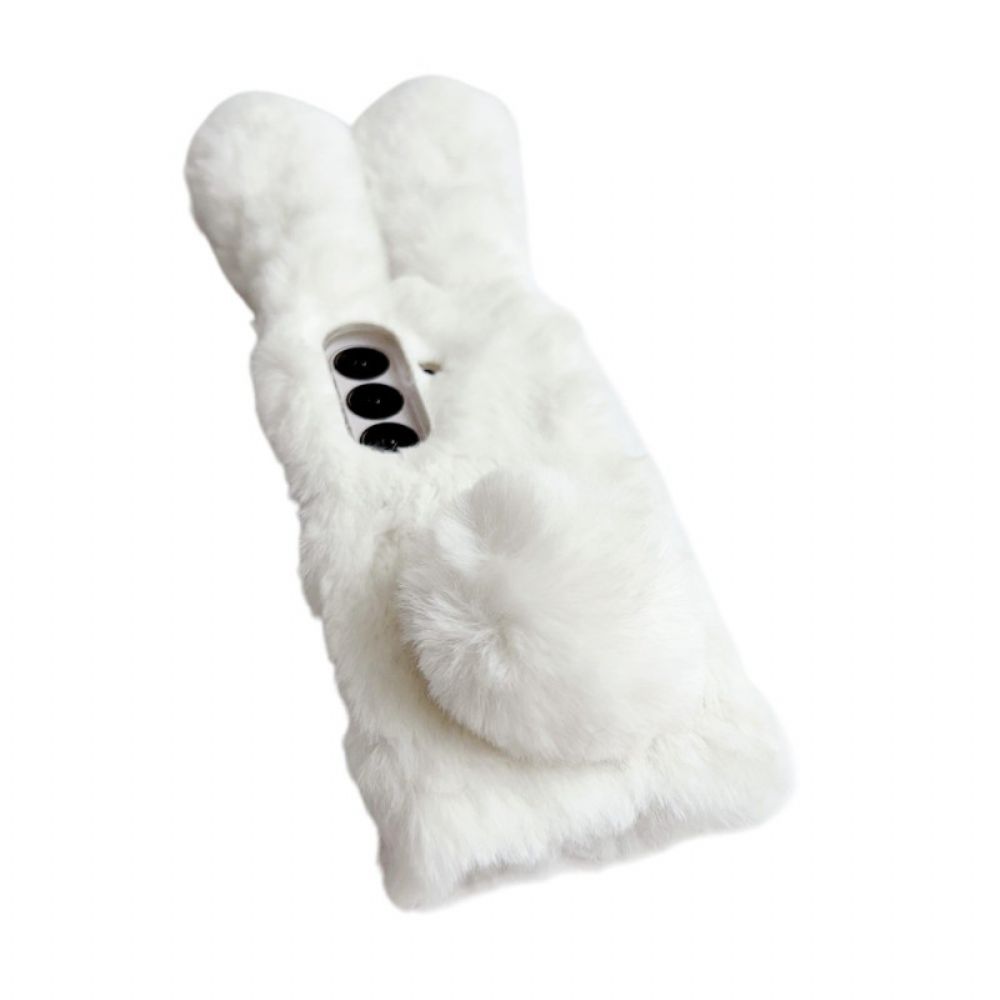 Case Hoesje Samsung Galaxy Z Fold 7 Telefoonhoesje Pluche Konijnenoortjes