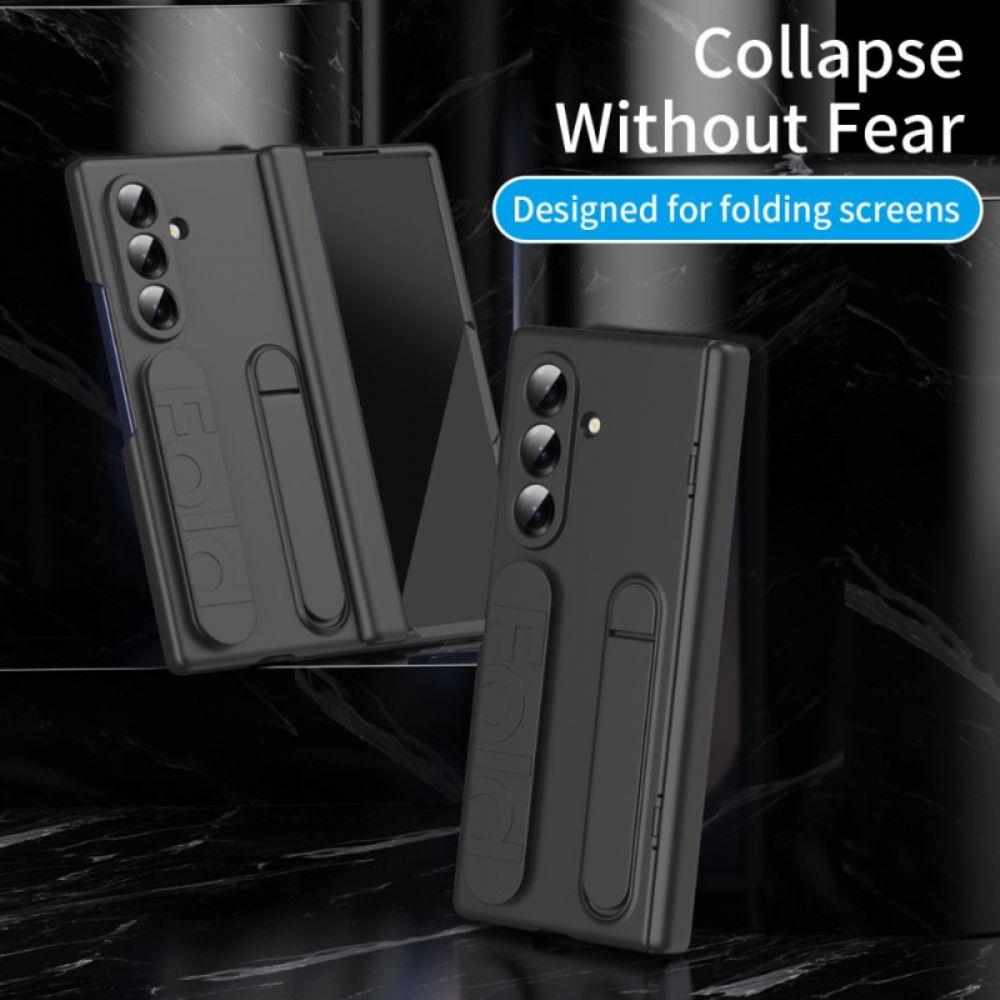 Cover Hoesje Samsung Galaxy Z Fold 7 Telefoonhoesje Handmatige Riem En Gehard Glazen Schermbeschermer Beschermer