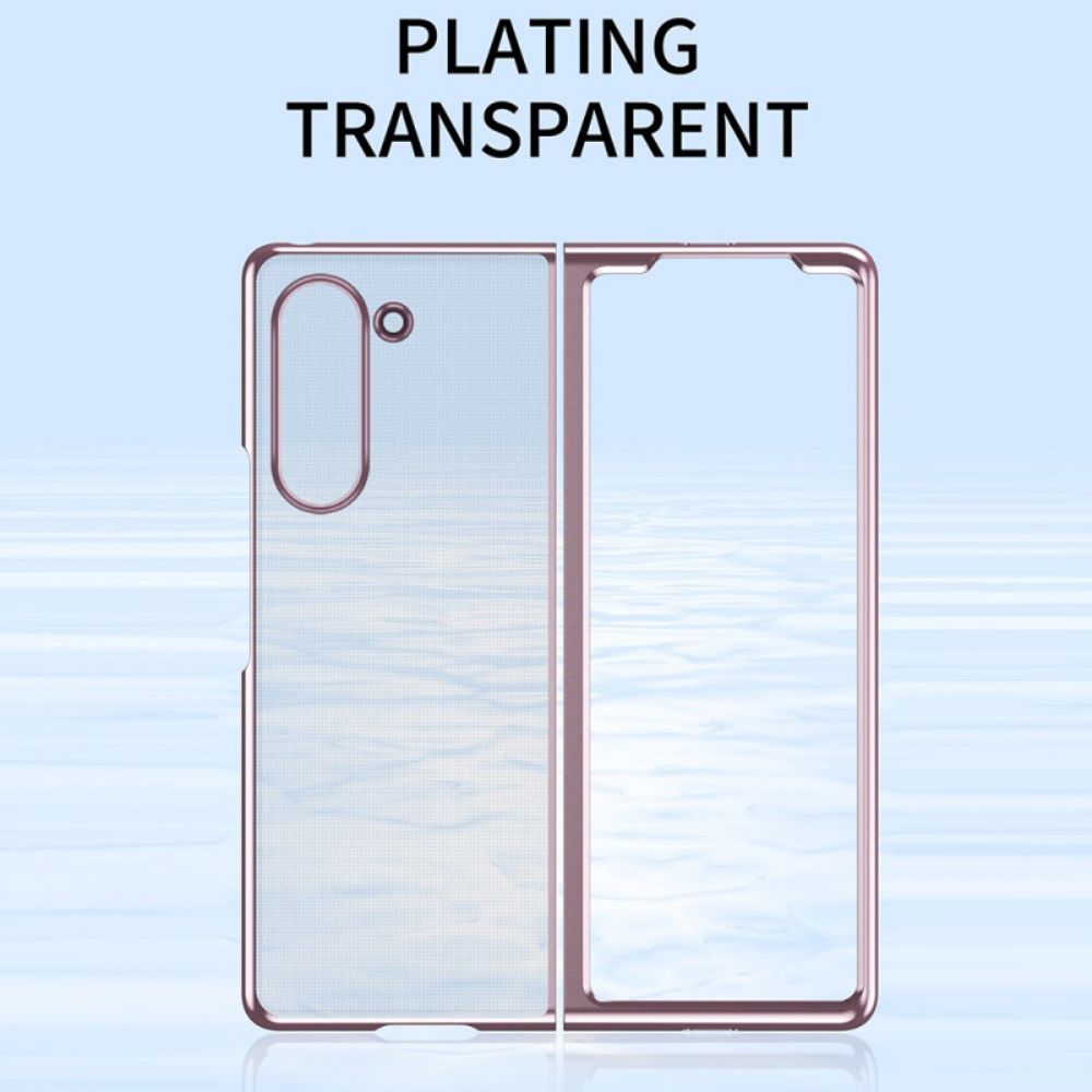 Cover Hoesje Samsung Galaxy Z Fold 7 Telefoonhoesje Rand Met Metaallook