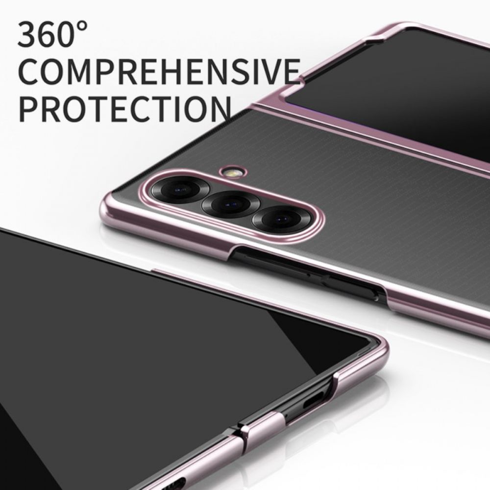 Cover Hoesje Samsung Galaxy Z Fold 7 Telefoonhoesje Rand Met Metaallook