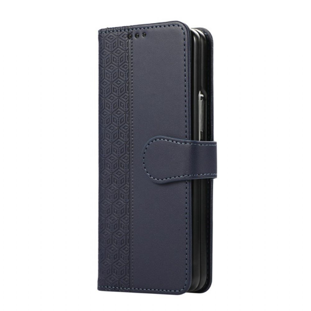 Flip Case Leren Samsung Galaxy Z Fold 7 Diamantdesign