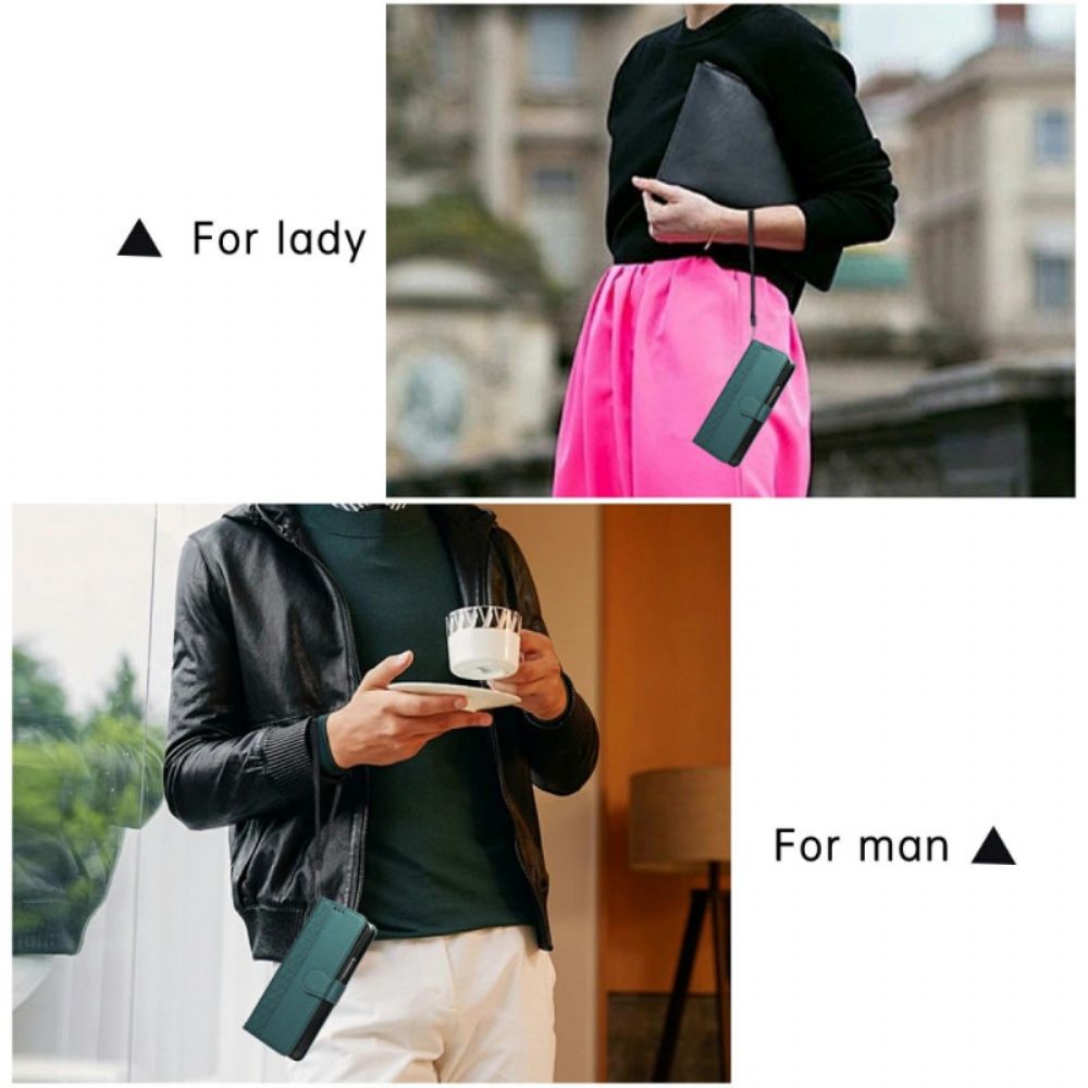 Flip Case Leren Samsung Galaxy Z Fold 7 Diamantdesign