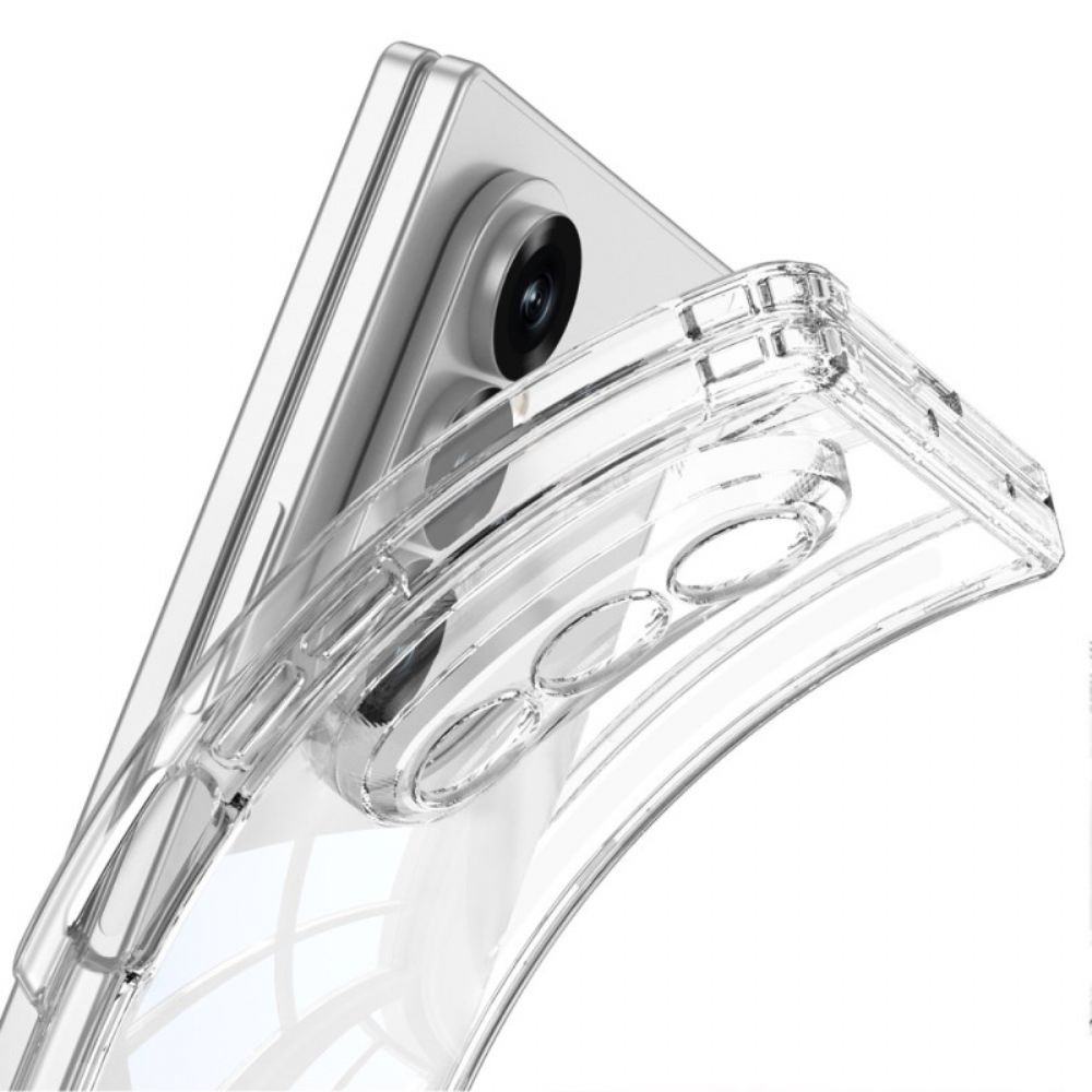 Hoesje Samsung Galaxy Z Fold 7 Doorzichtig Magnetisch Scharnier Met Standaard