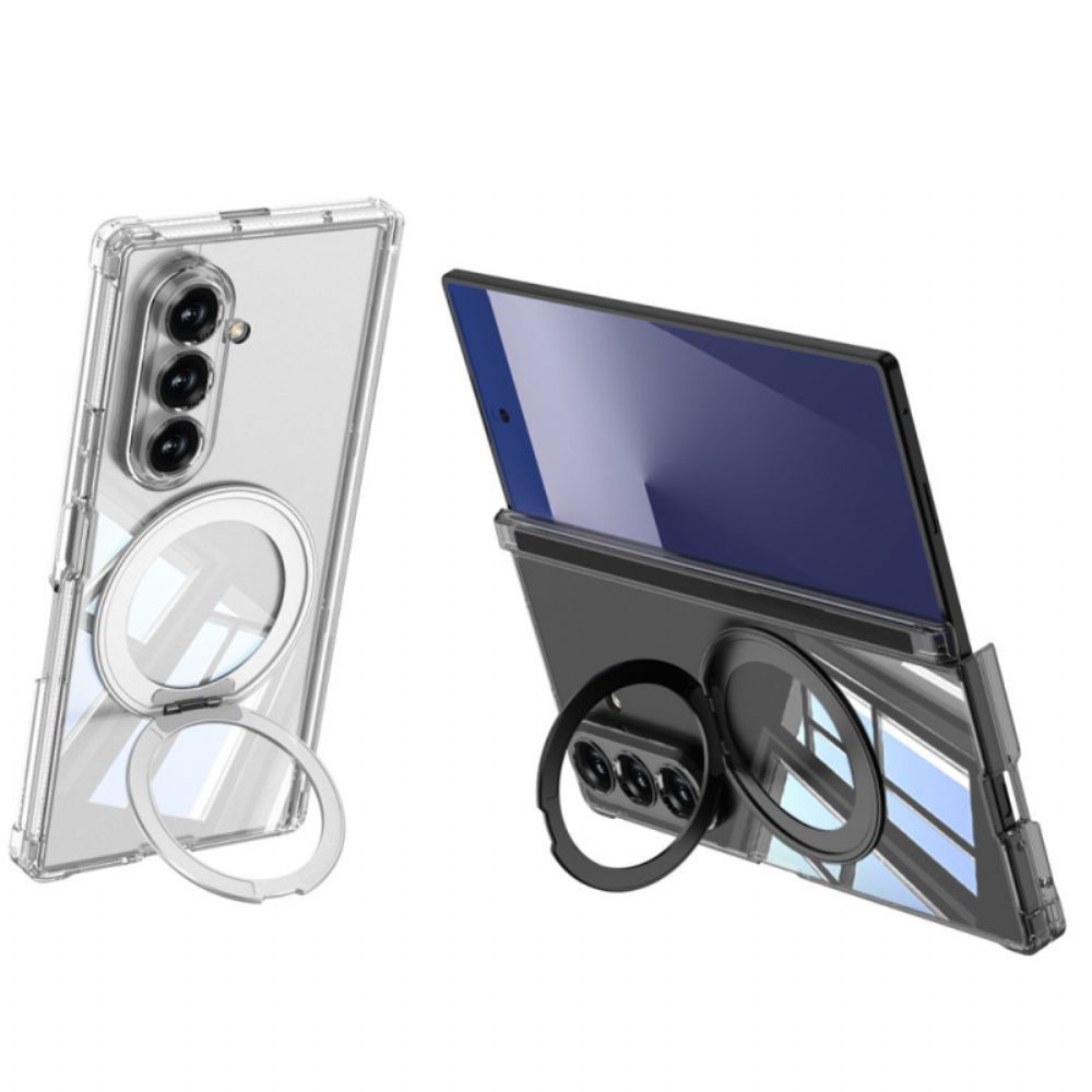 Hoesje Samsung Galaxy Z Fold 7 Doorzichtig Magnetisch Scharnier Met Standaard