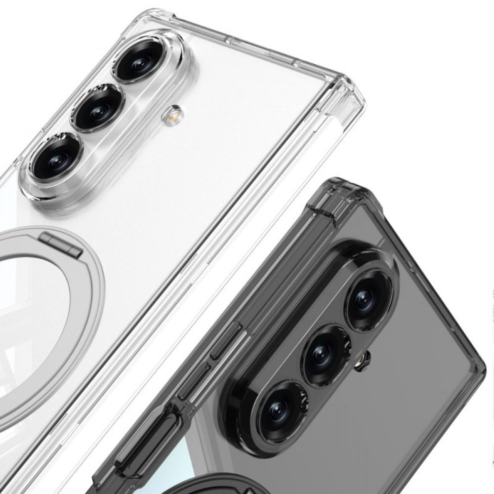 Hoesje Samsung Galaxy Z Fold 7 Doorzichtig Magnetisch Scharnier Met Standaard