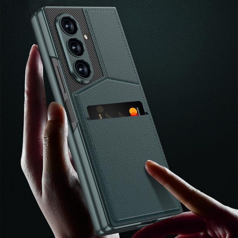 Hoesje Samsung Galaxy Z Fold 7 Geïntegreerde Kaarthouder Bescherming Hoesje