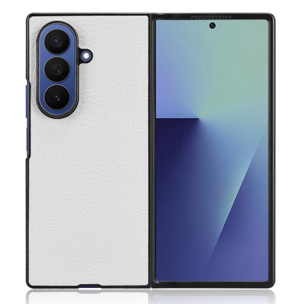 Hoesje Samsung Galaxy Z Fold 7 Krokodillenleerlook Bescherming Hoesje