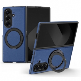 Hoesje Samsung Galaxy Z Fold 7 Magsafe-compatibel Lederlook Met Draaibare Ringhouder Bescherming Hoesje