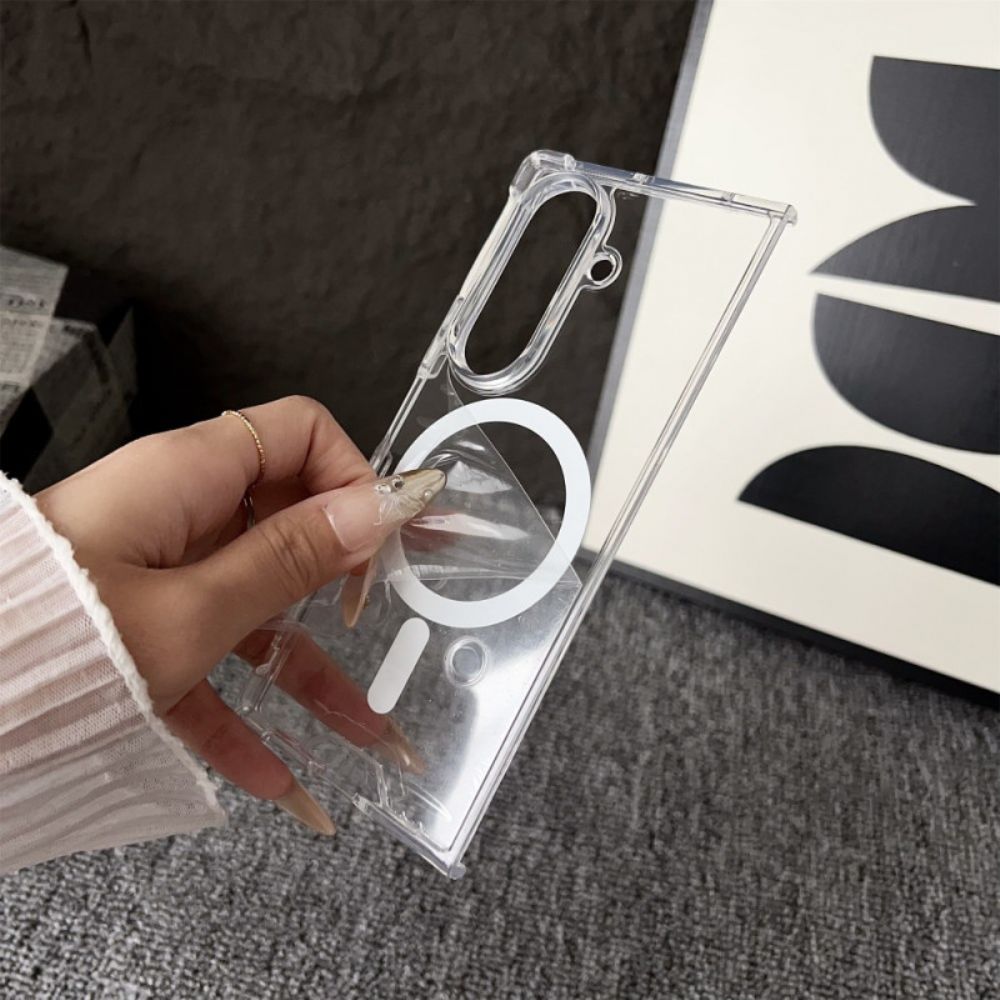 Hoesje Samsung Galaxy Z Fold 7 Magsafe-compatibel Transparant Bescherming Hoesje