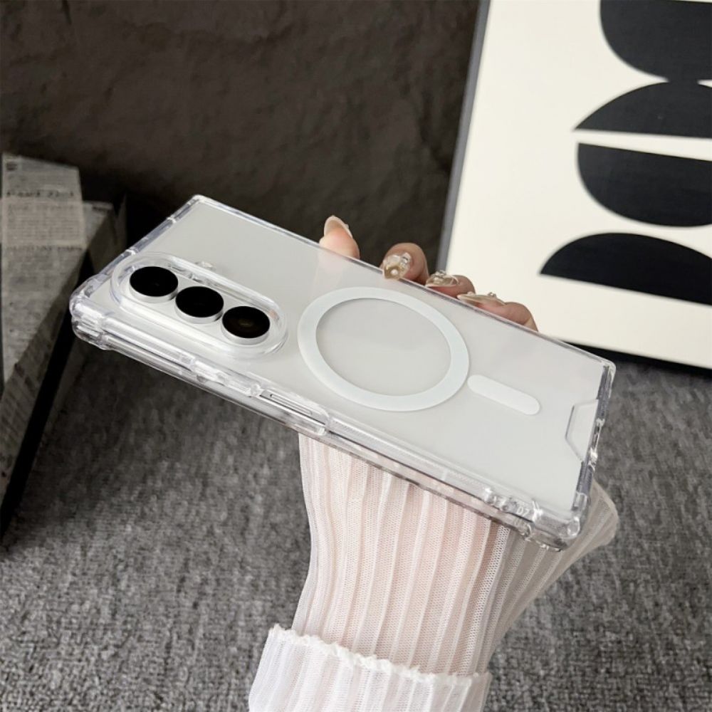 Hoesje Samsung Galaxy Z Fold 7 Magsafe-compatibel Transparant Bescherming Hoesje