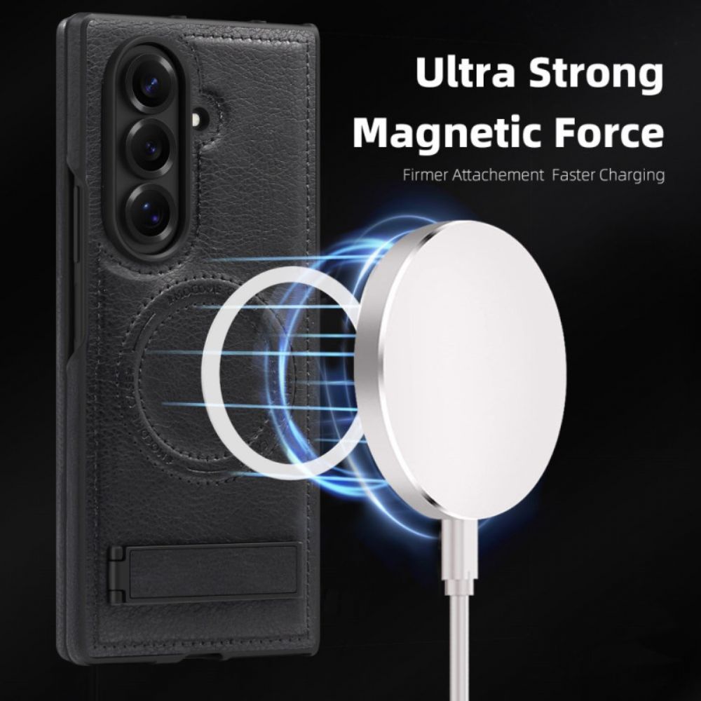 Hoesje Samsung Galaxy Z Fold 7 Magsafe Lederlook En Standaard