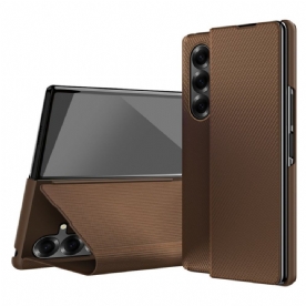 Hoesje Voor Samsung Galaxy Z Fold 7 Lederlook Met Geïntegreerde Standaard