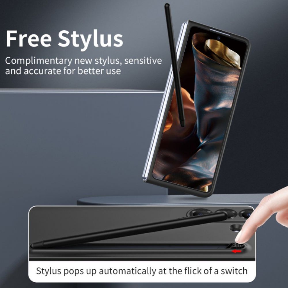 Hoesje Voor Samsung Galaxy Z Fold 7 Stylus En Gehard Glazen Schermbeschermer