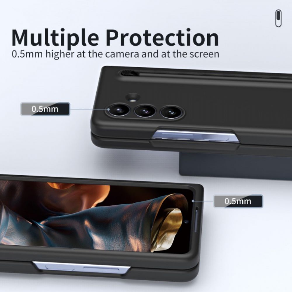 Hoesje Voor Samsung Galaxy Z Fold 7 Stylus En Gehard Glazen Schermbeschermer