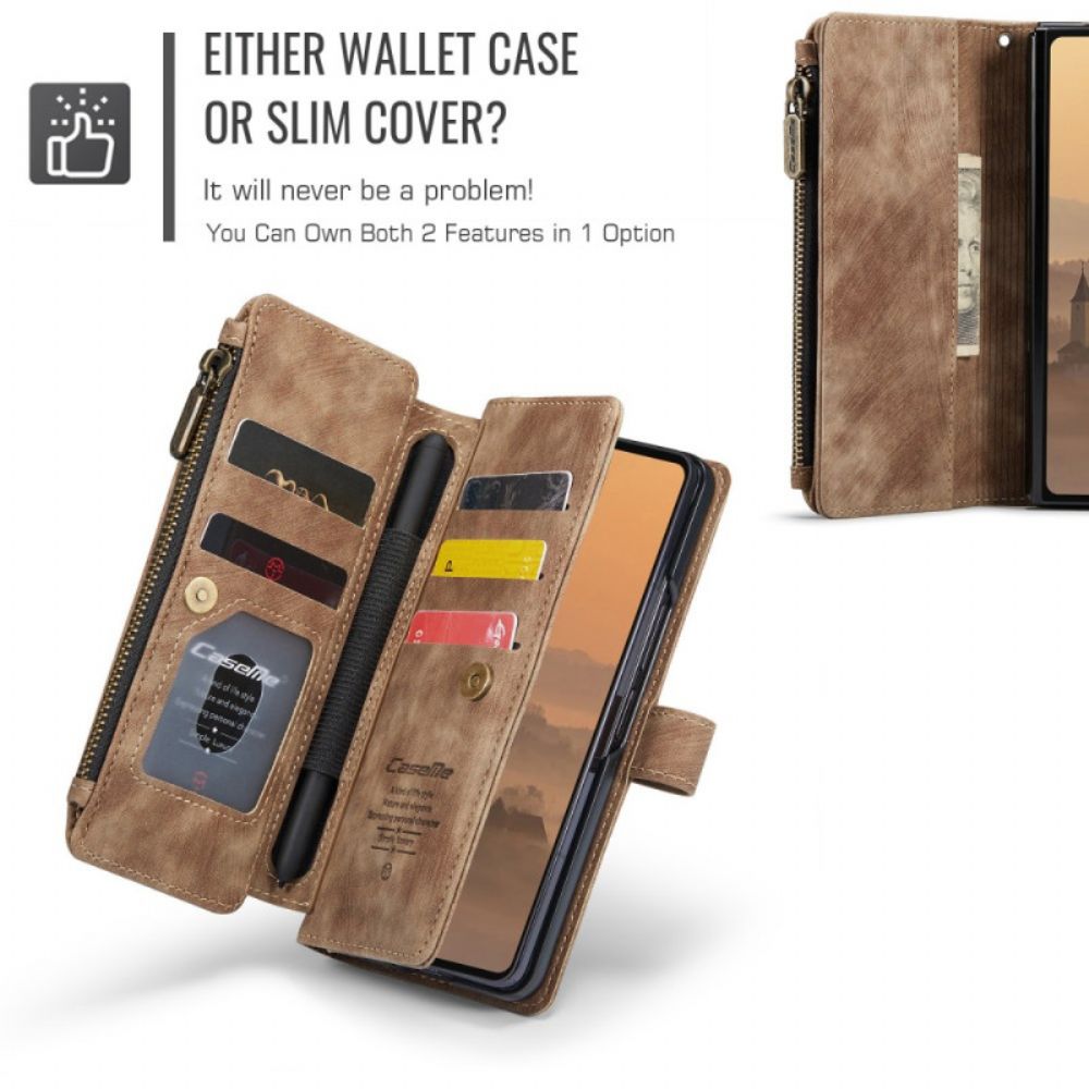 Leren Hoesje Samsung Galaxy Z Fold 7 Caseme Bescherming Hoesje