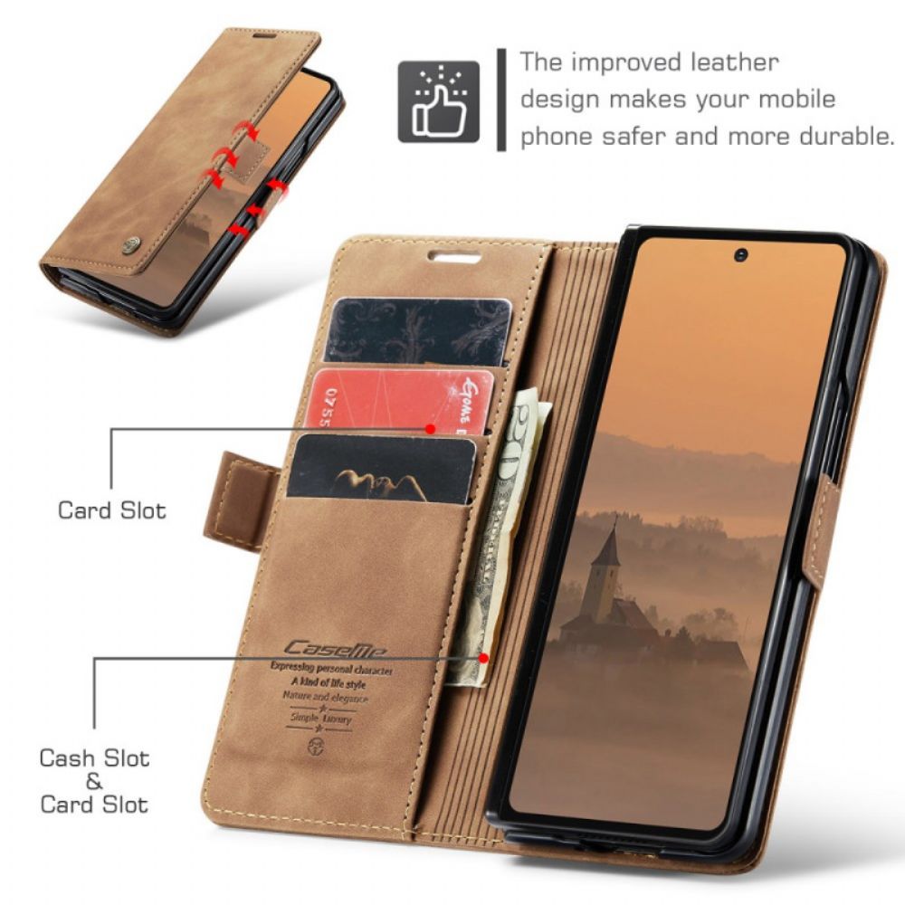Leren Hoesje Samsung Galaxy Z Fold 7 Caseme Bescherming Hoesje
