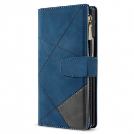 Leren Hoesje Samsung Galaxy Z Fold 7 Tweekleurige Portemonnee Bescherming Hoesje