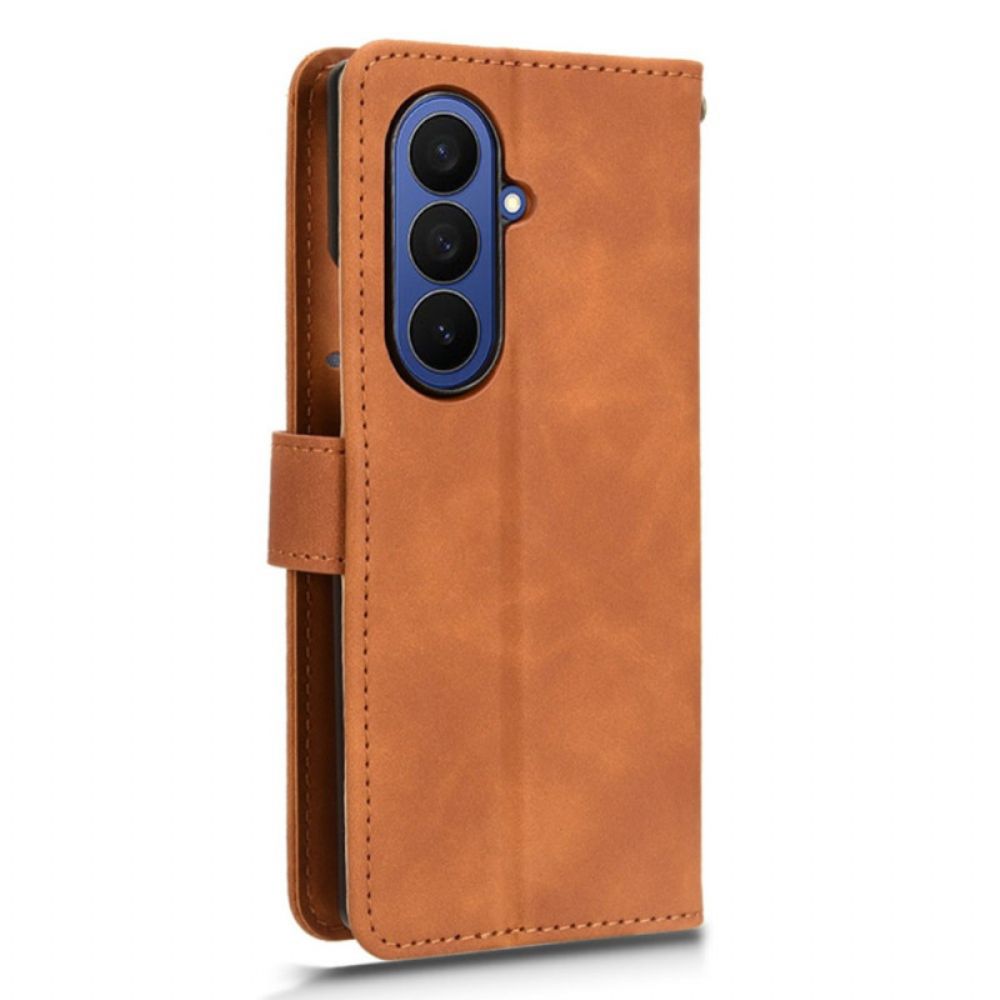 Leren Hoesje Voor Samsung Galaxy Z Fold 7 Suède-look