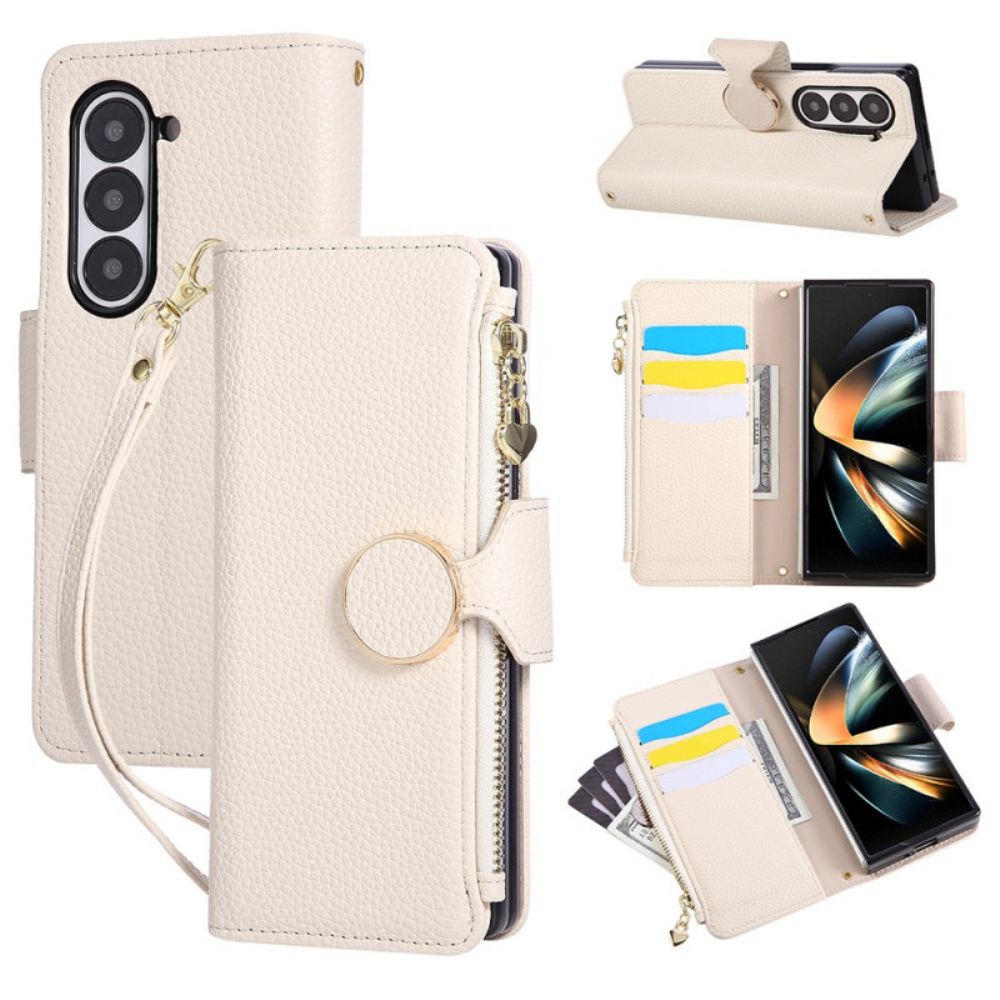 Leren Hoesje Voor Samsung Galaxy Z Fold 7 Vintage Design