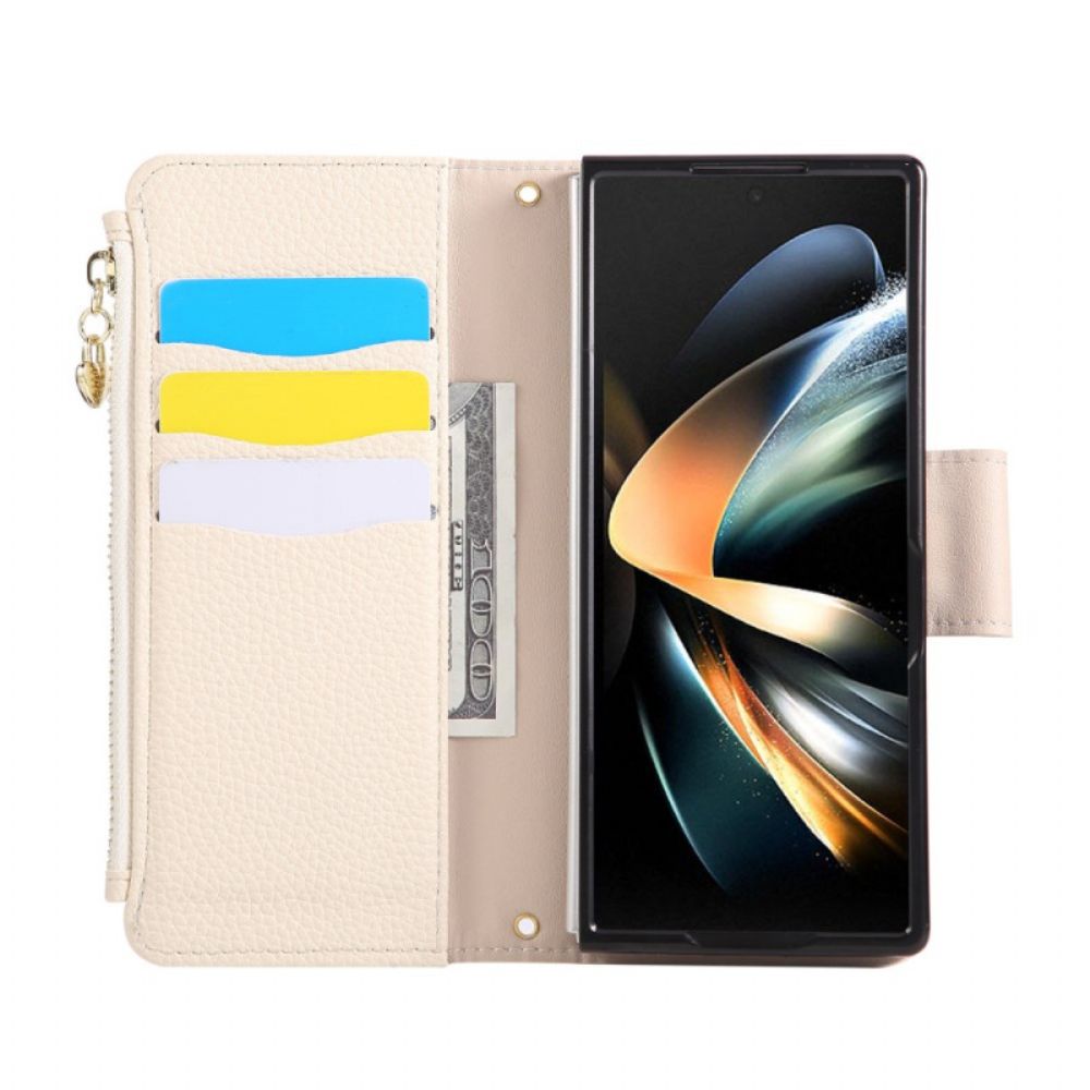Leren Hoesje Voor Samsung Galaxy Z Fold 7 Vintage Design