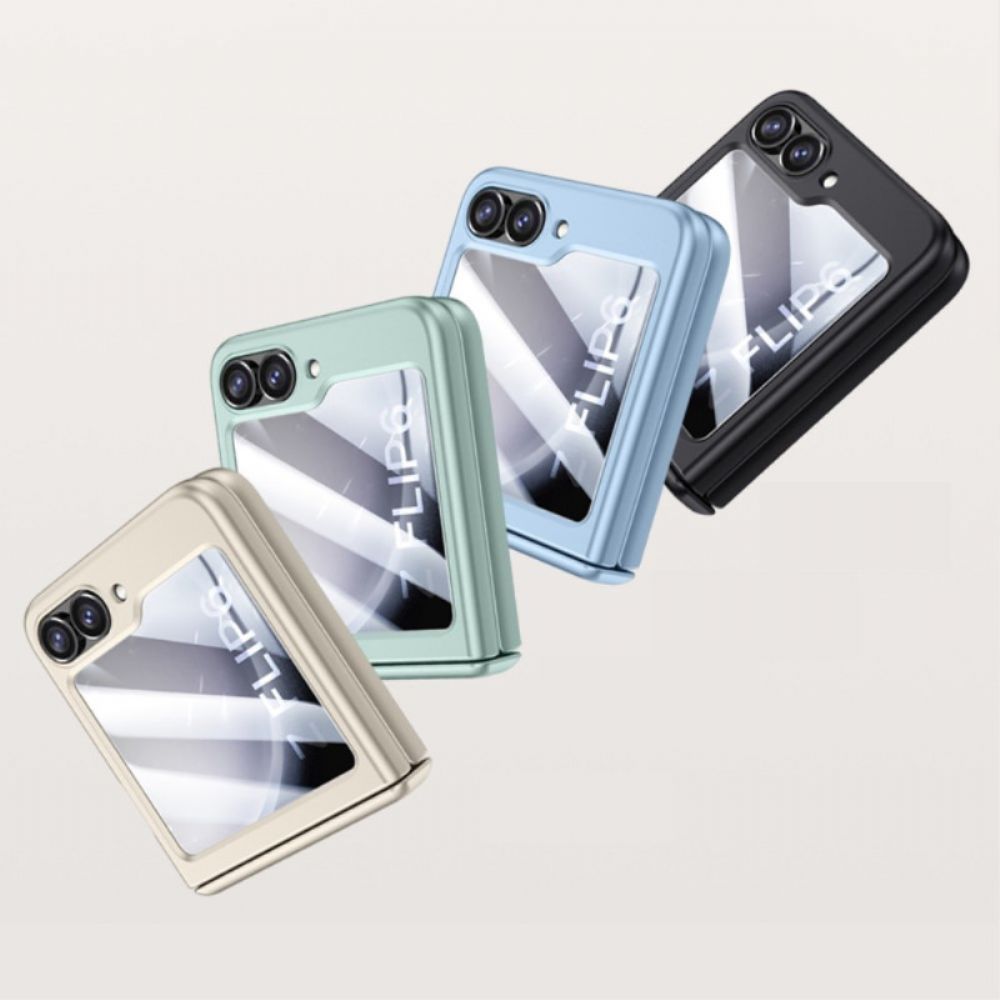 Case Hoesje Samsung Galaxy Z Flip 7 Fe Telefoonhoesje Achterscharnierbeschermer Van Gehard Glas En Schermbeschermer