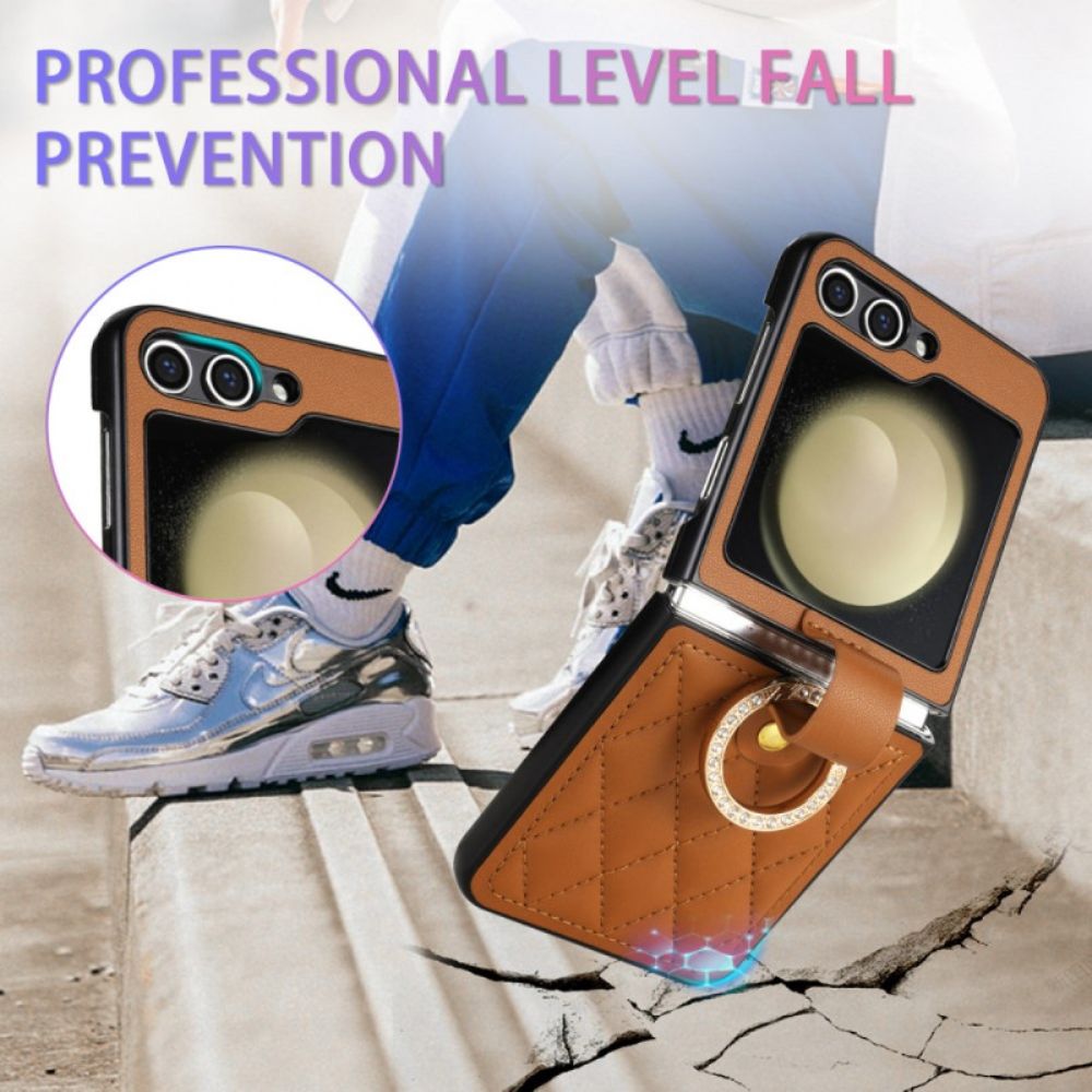 Case Hoesje Samsung Galaxy Z Flip 7 Fe Telefoonhoesje Klassiek Gewatteerd