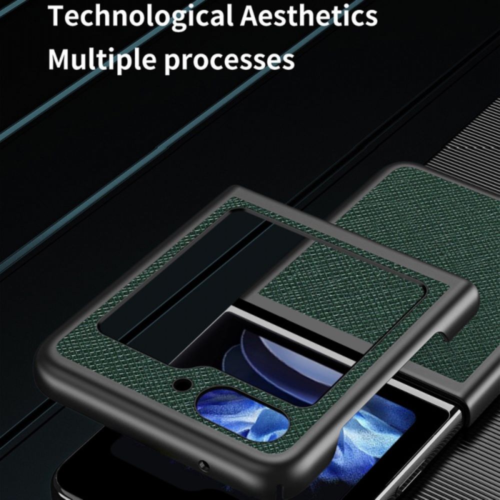 Case Hoesje Samsung Galaxy Z Flip 7 Fe Telefoonhoesje Kruisstructuur