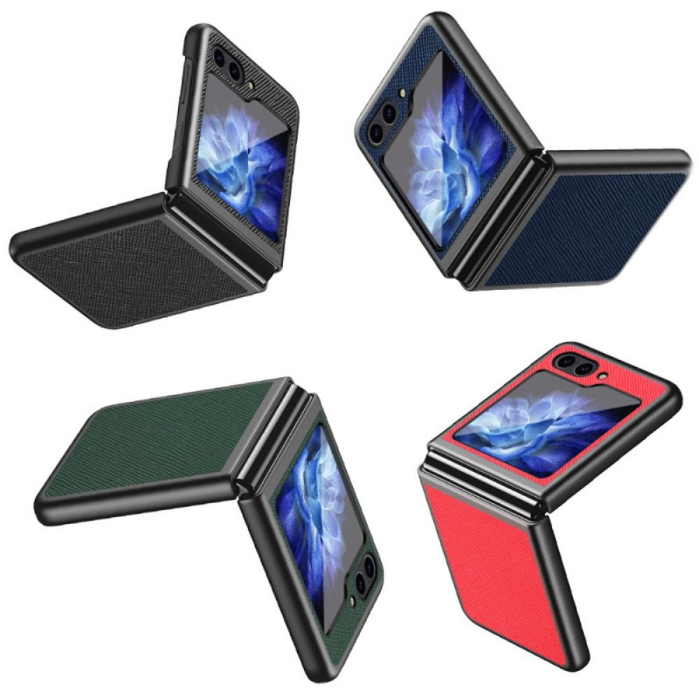 Case Hoesje Samsung Galaxy Z Flip 7 Fe Telefoonhoesje Kruisstructuur