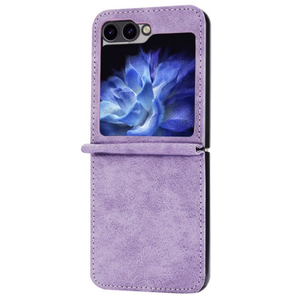 Case Hoesje Samsung Galaxy Z Flip 7 Fe Telefoonhoesje Kunstleer Leer