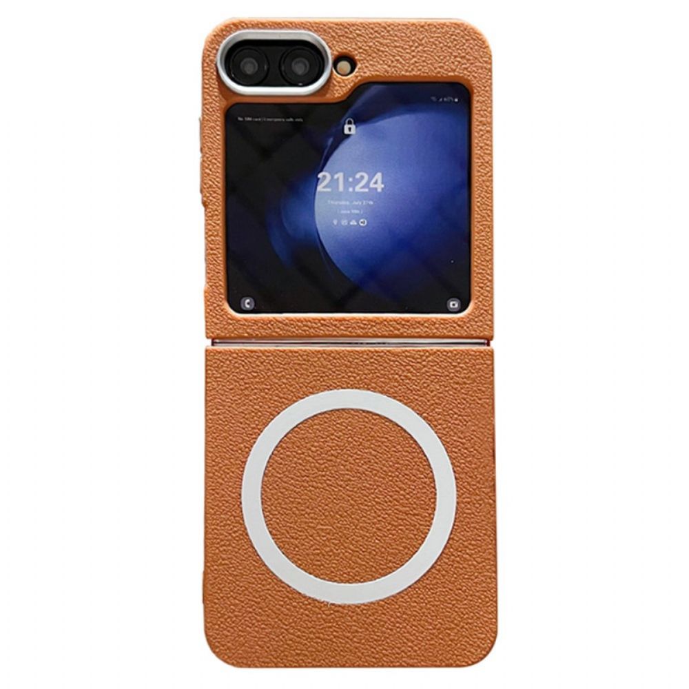 Case Hoesje Samsung Galaxy Z Flip 7 Fe Telefoonhoesje Lederlook