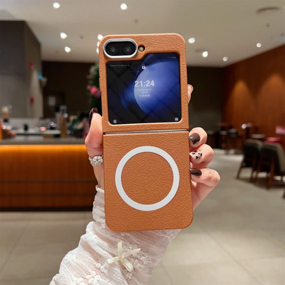 Case Hoesje Samsung Galaxy Z Flip 7 Fe Telefoonhoesje Lederlook