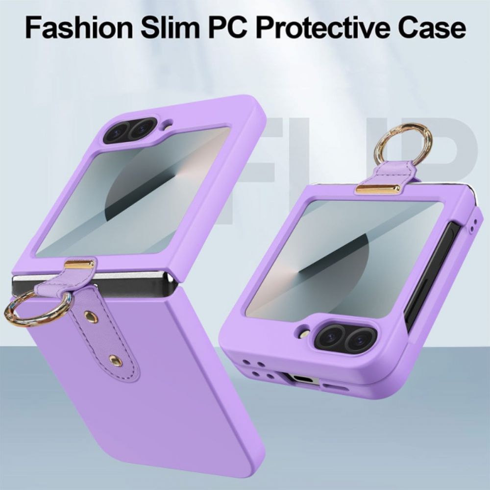 Case Hoesje Samsung Galaxy Z Flip 7 Fe Telefoonhoesje Ringhouder En Beschermfolie