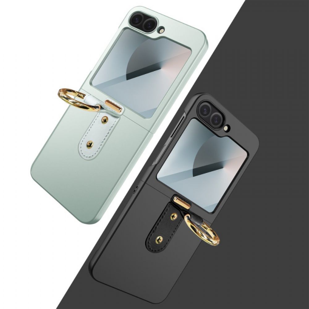 Case Hoesje Samsung Galaxy Z Flip 7 Fe Telefoonhoesje Ringhouder En Beschermfolie