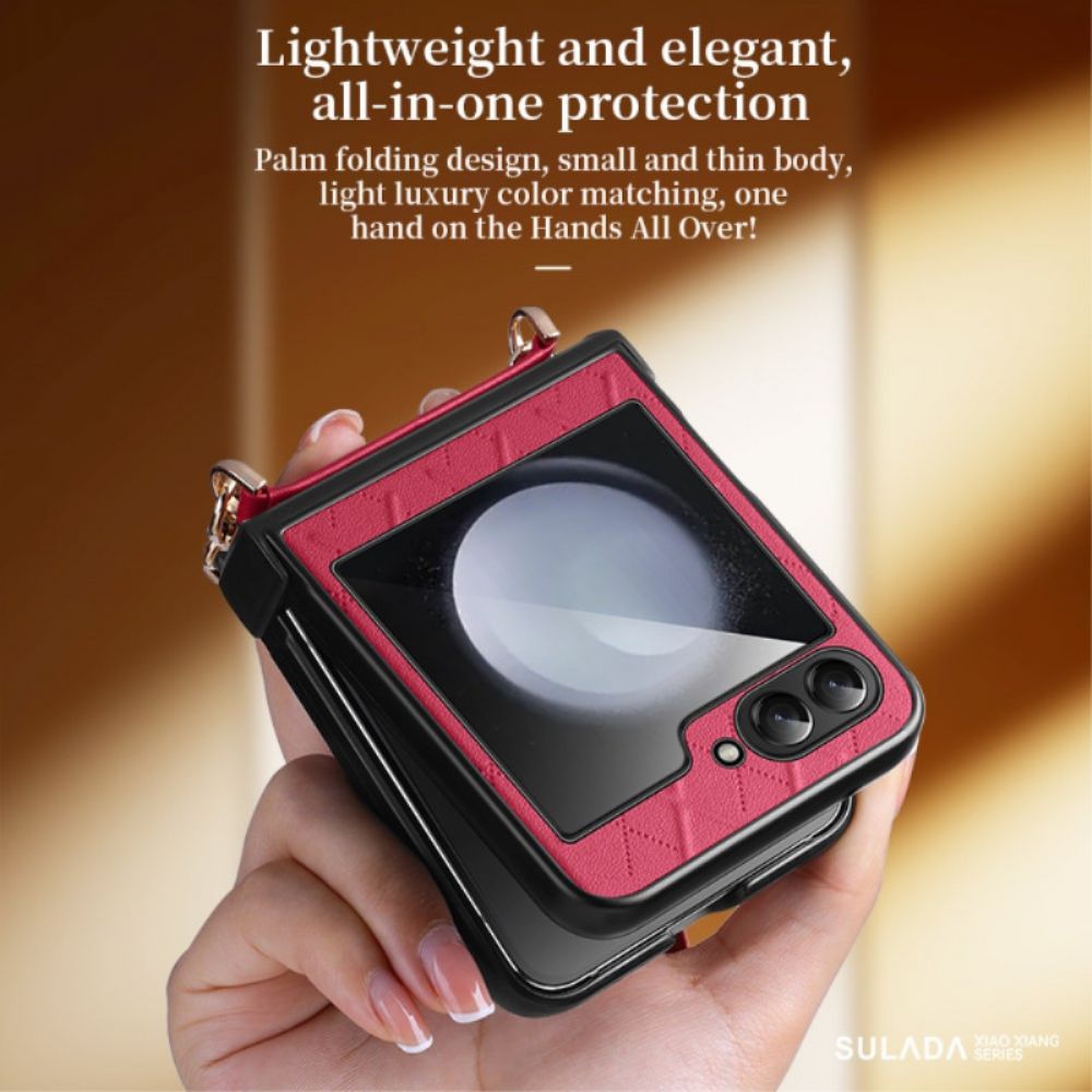 Case Hoesje Samsung Galaxy Z Flip 7 Fe Telefoonhoesje Sulada Schouderband