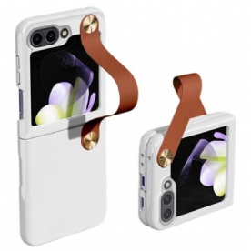 Case Hoesje Samsung Galaxy Z Flip 7 Fe Telefoonhoesje Ultradunne Gkk-leren Band