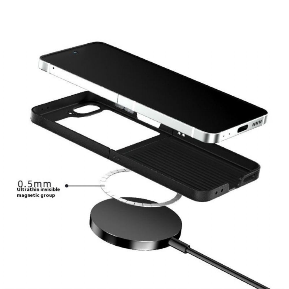 Cover Hoesje Samsung Galaxy Z Flip 7 Fe Telefoonhoesje Abeel-stijl