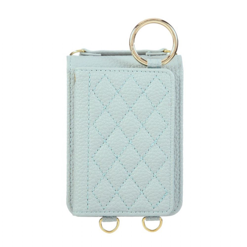 Cover Hoesje Samsung Galaxy Z Flip 7 Fe Telefoonhoesje Gewatteerd Met Schouderband